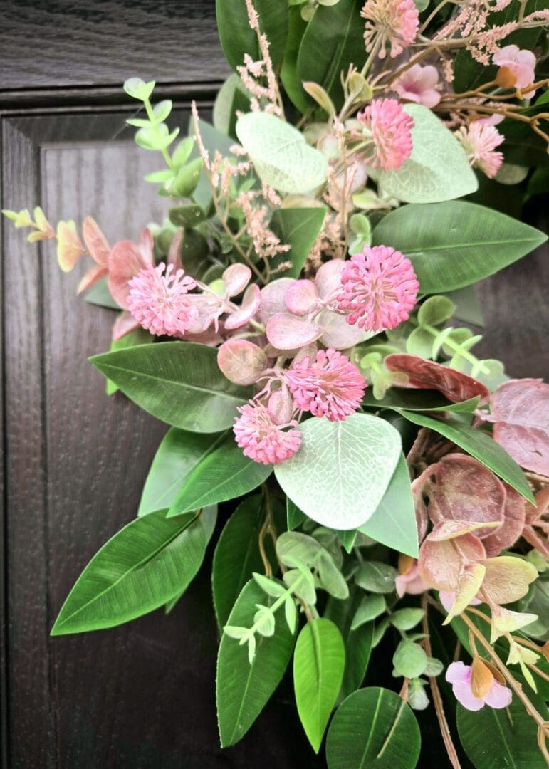 Pink Mix Grapevine Wreath - Image 2