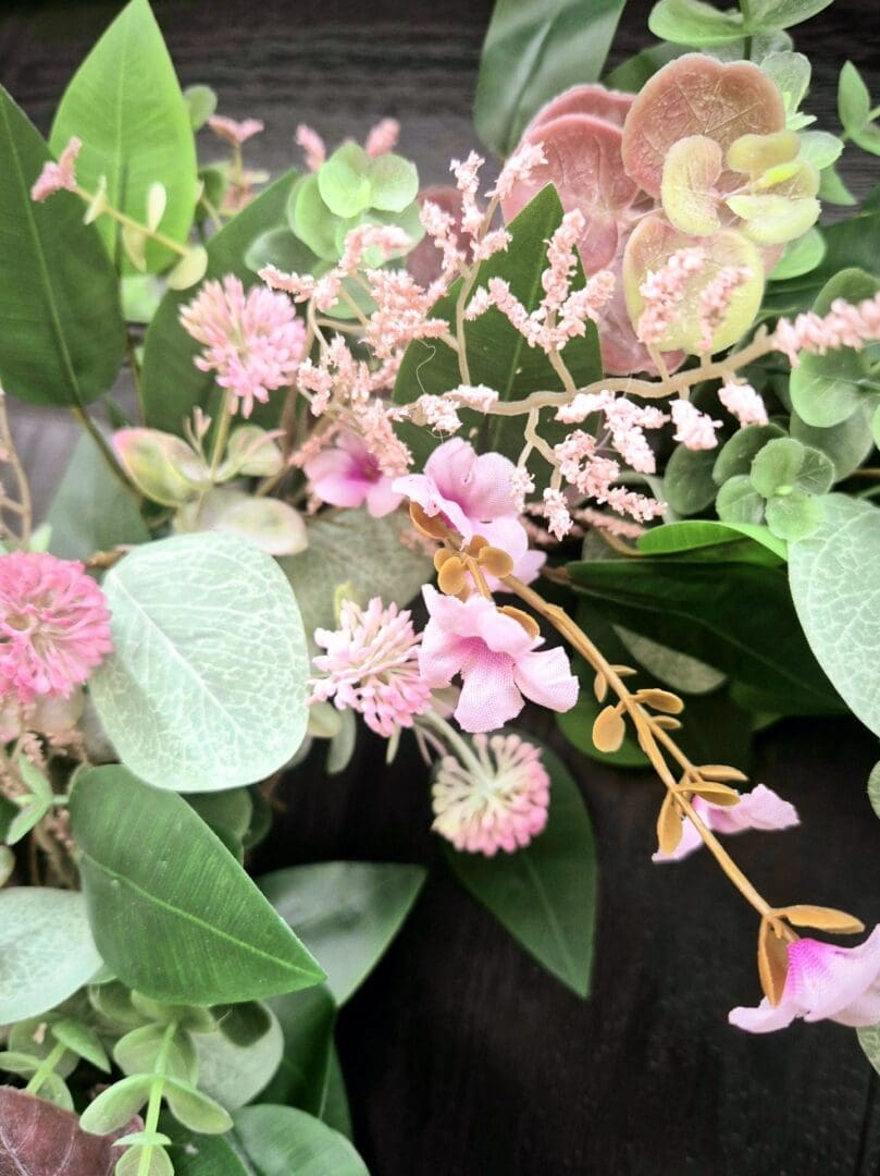 Pink Mix Grapevine Wreath - Image 3