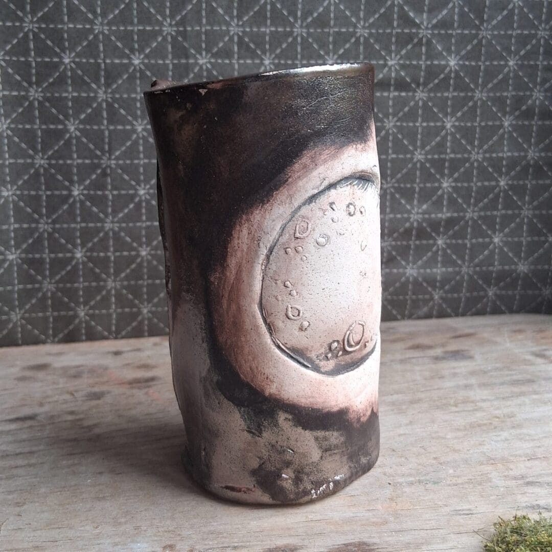 little or Mama moon metallic tea cup - stoneware ceramic pottery 2 sizes cup mug - Image 6
