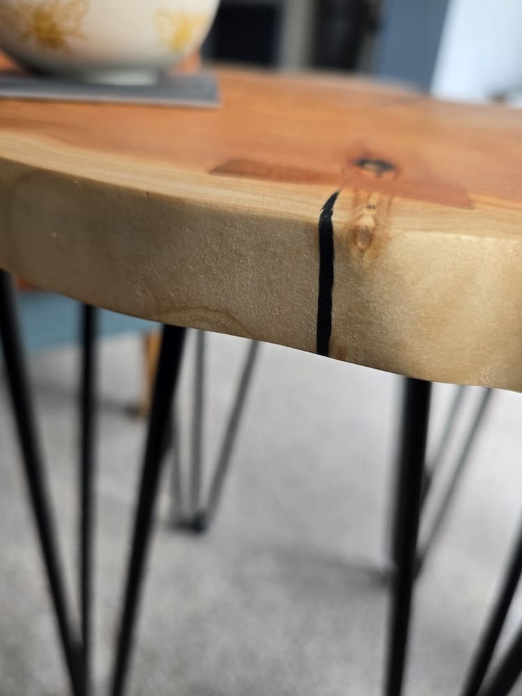 Handcrafted Cedar Slice Statement Side Table - Image 8
