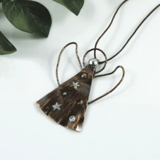 midnight copper angel hanging decoration