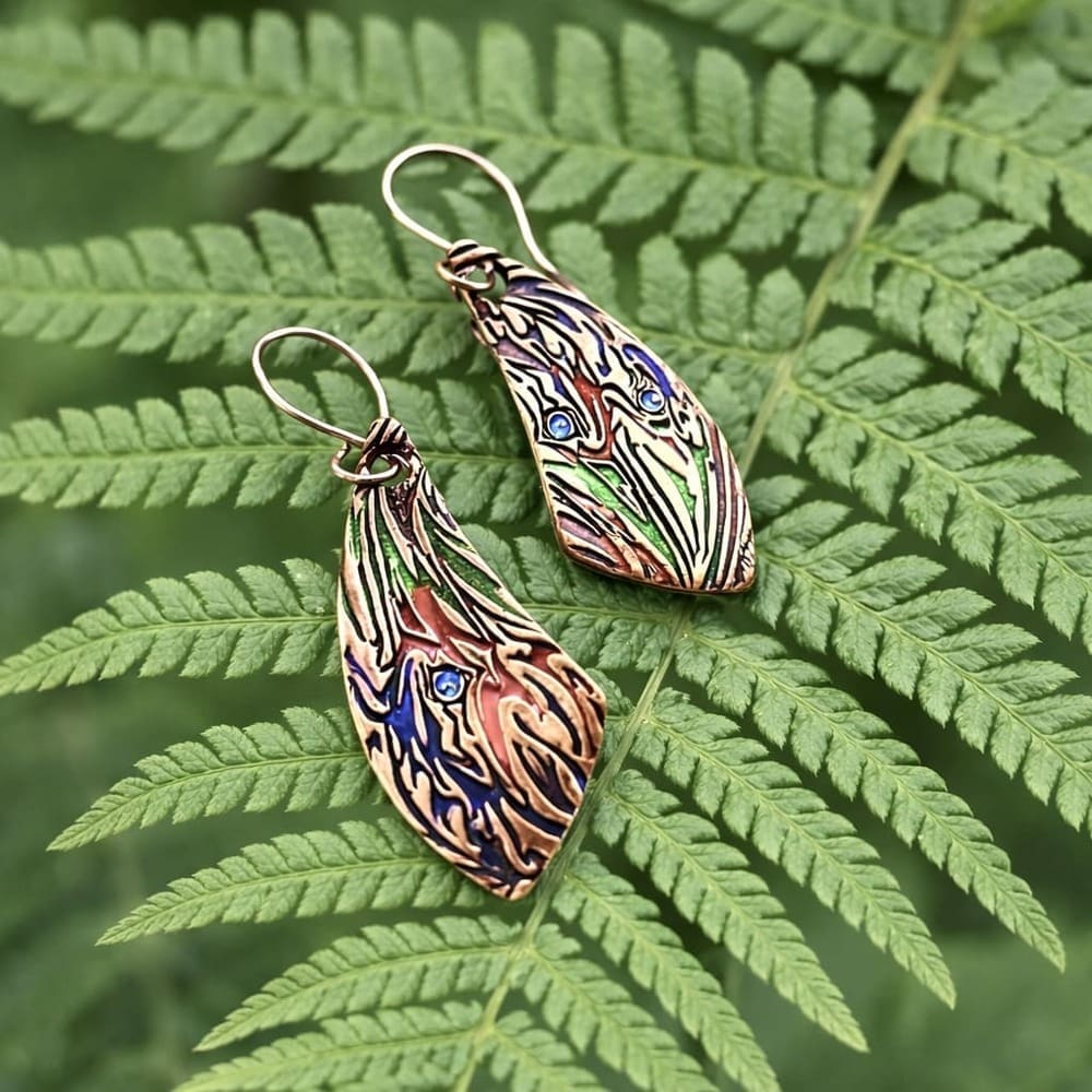 Handmade Copper Earrings - Jewellery Gift - Image 4