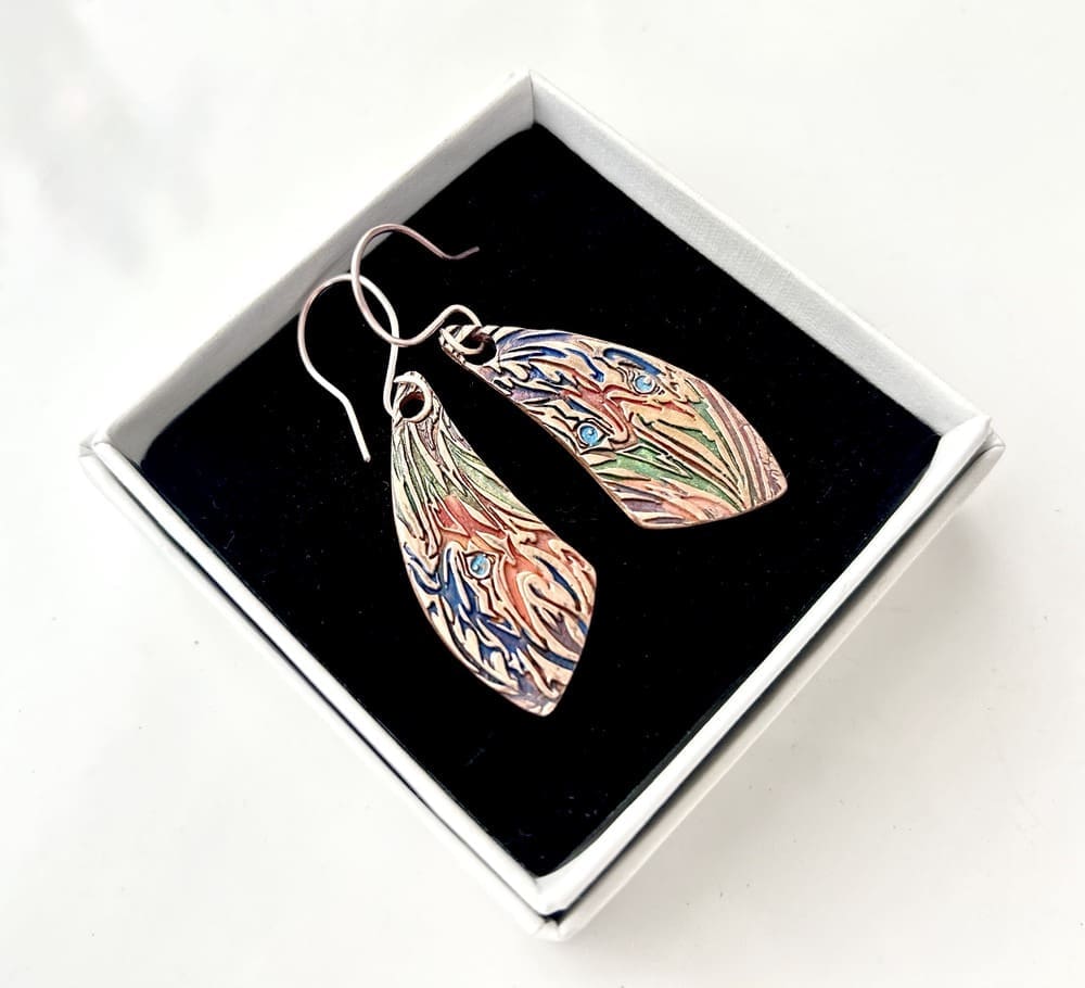 Handmade Copper Earrings - Jewellery Gift - Image 5