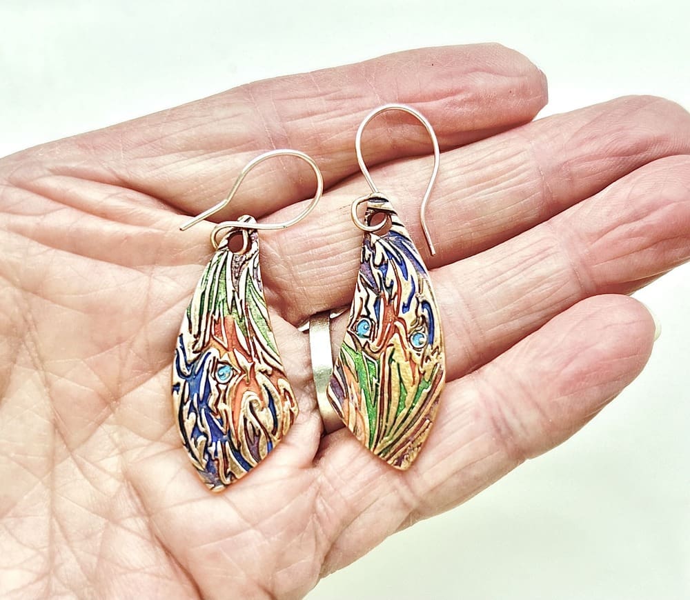 Handmade Copper Earrings - Jewellery Gift - Image 6