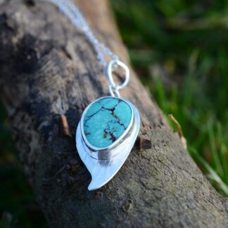 Cloud Mountain Turquoise Textured Pendant