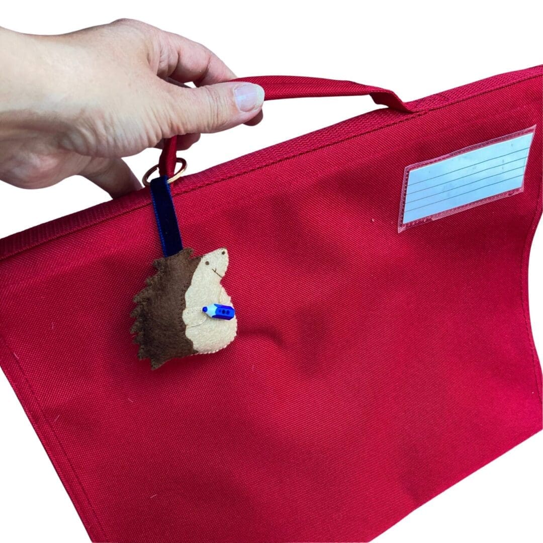 Add a little hedgehog to your childs bookbag