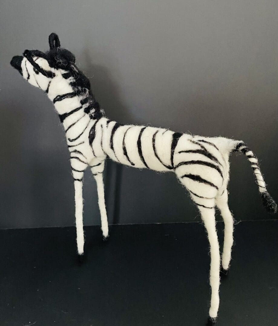 Quirky needlefelt Zebra - Image 2