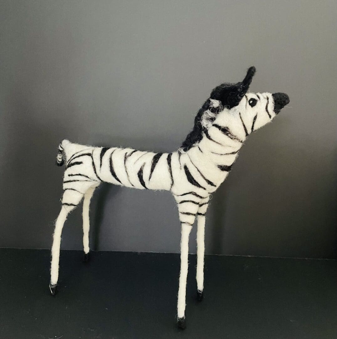 Quirky needlefelt Zebra - Image 4