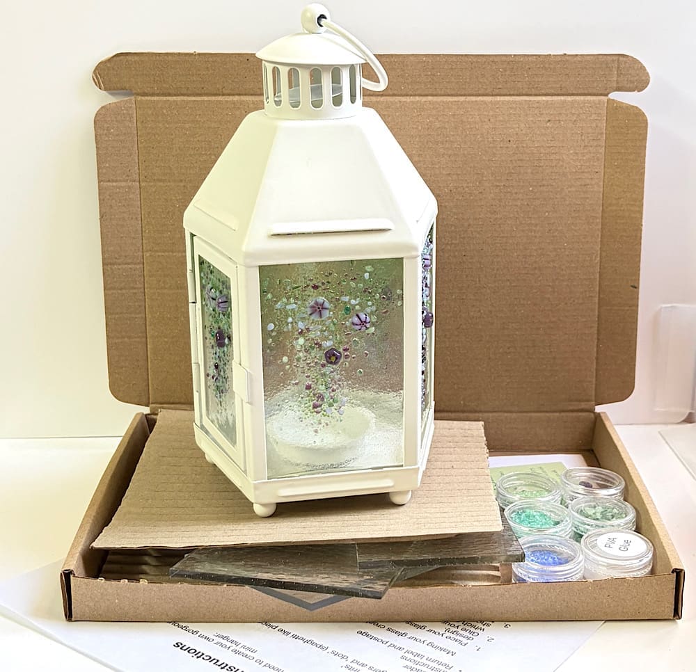 Fused glass lantern make at home kit