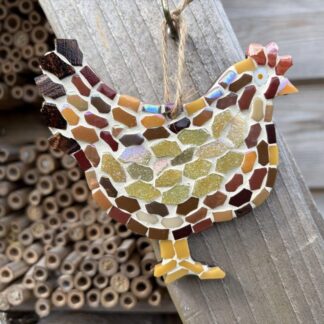 Handmade Mosaic Hen Wall Hanging - British Handmade Decorative home Decor
