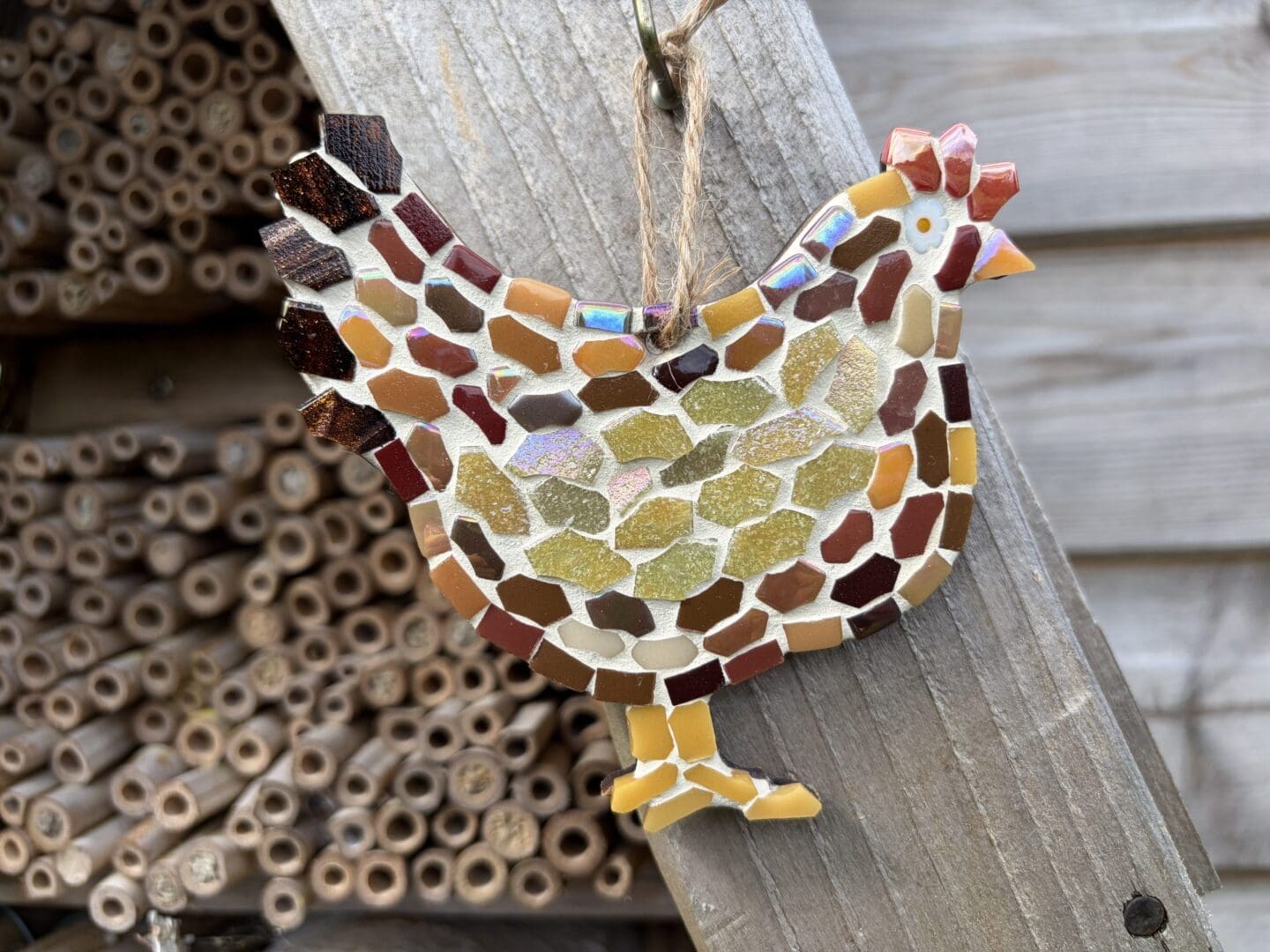 Handmade Mosaic Hen Wall Hanging - British Handmade Decorative home Decor