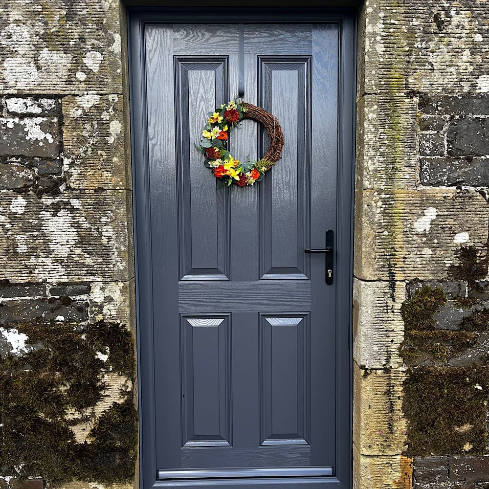 Bright-orange-and-yellow-summer-front-door-wreath
