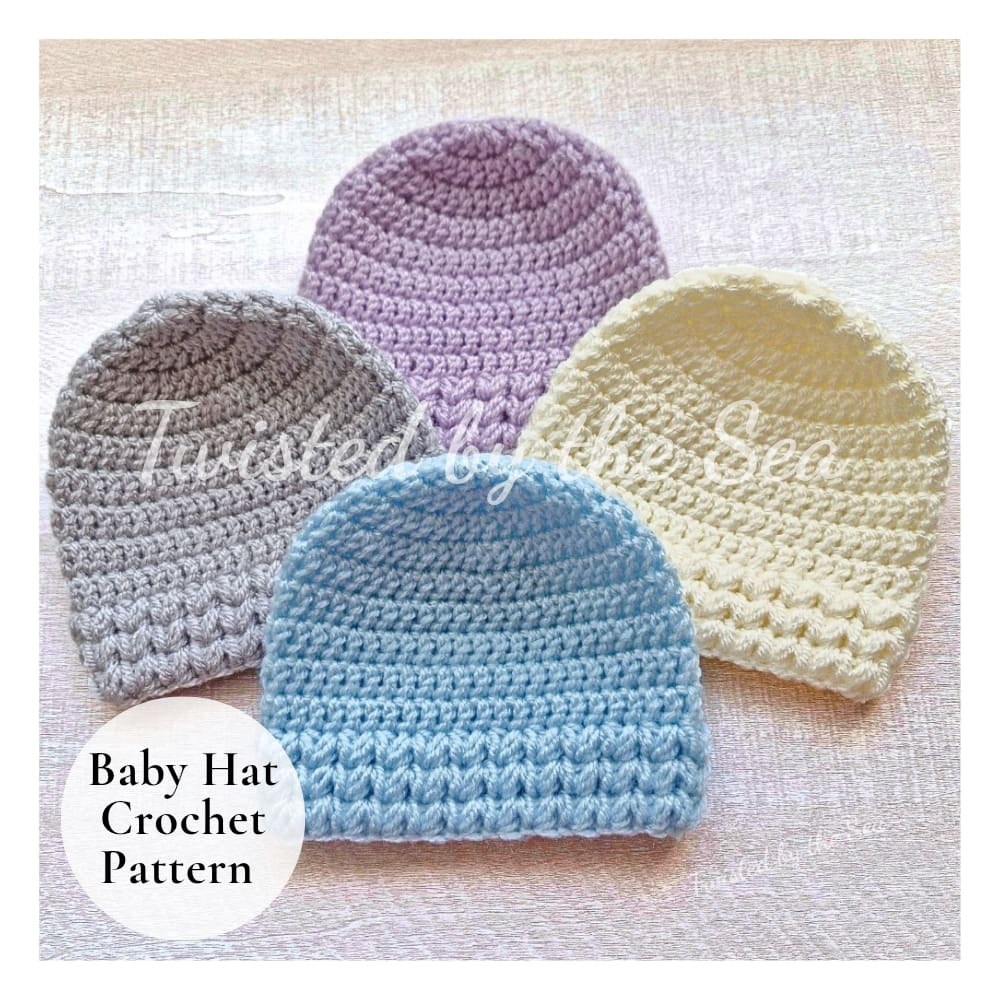 crochet baby hat pattern - sizes newborn to 6 months