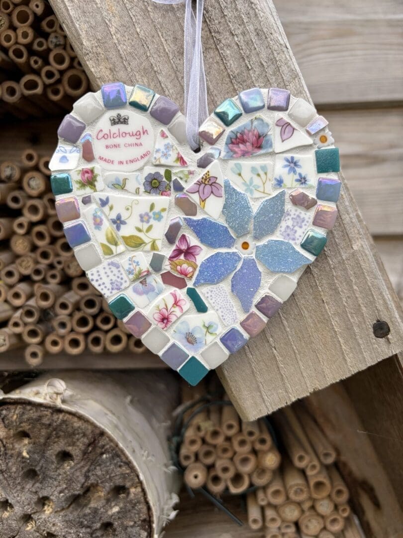 Handmade Mosaic Heart from Vintage China - A thoughtful gift - Image 6