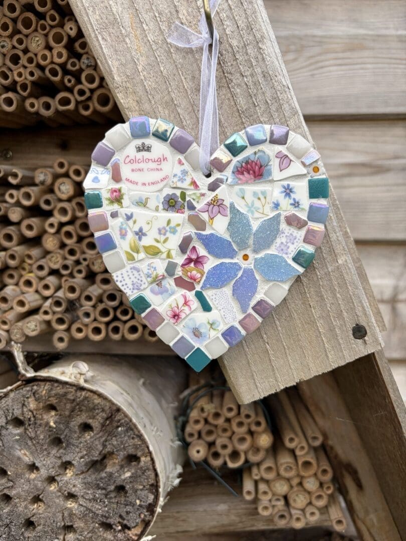 Handmade Mosaic Heart from Vintage China - A thoughtful gift - Image 5