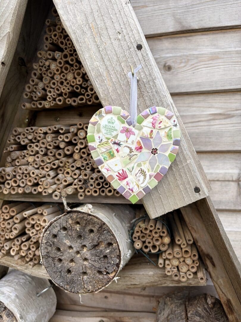 Handmade Mosaic Heart from Vintage China - A thoughtful gift - Image 2