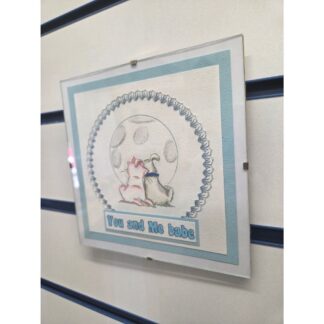 'You and me babe' Framed Embroidered Wedding / Anniversary Gift