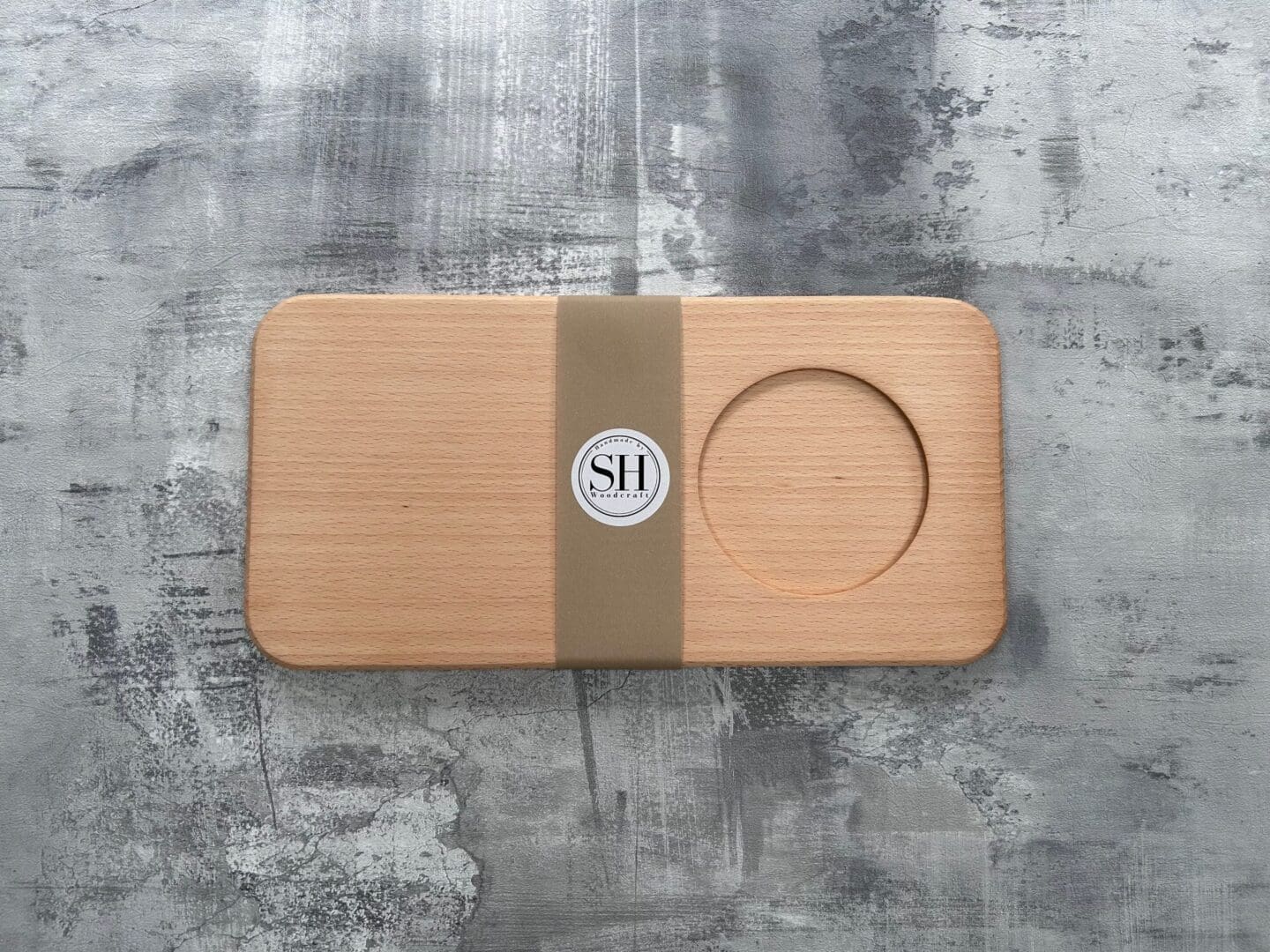 Handmade Beech Breakfast and Cake Serving Board - Image 3
