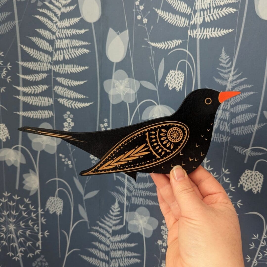 Wooden Blackbird Door Topper - Image 5
