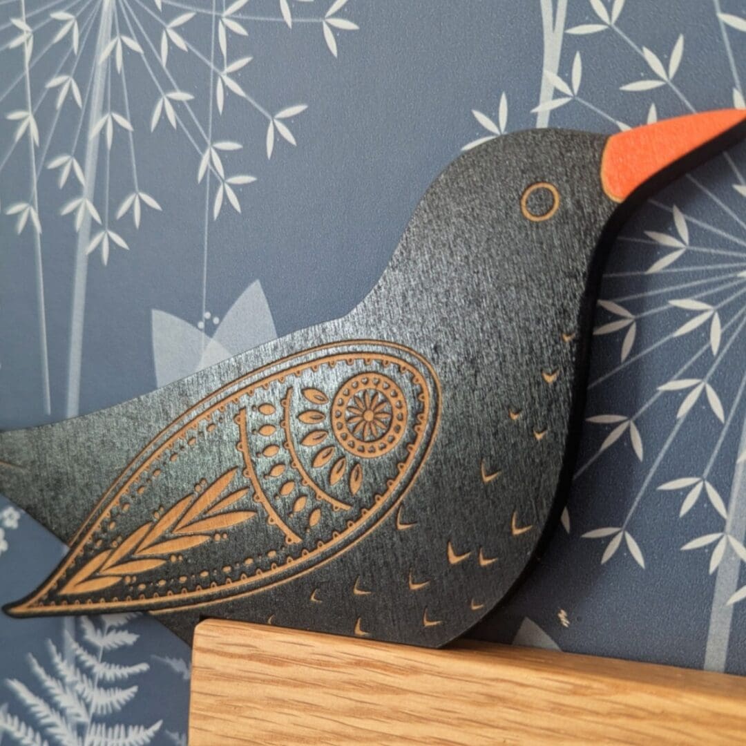 Wooden Blackbird Door Topper - Image 3