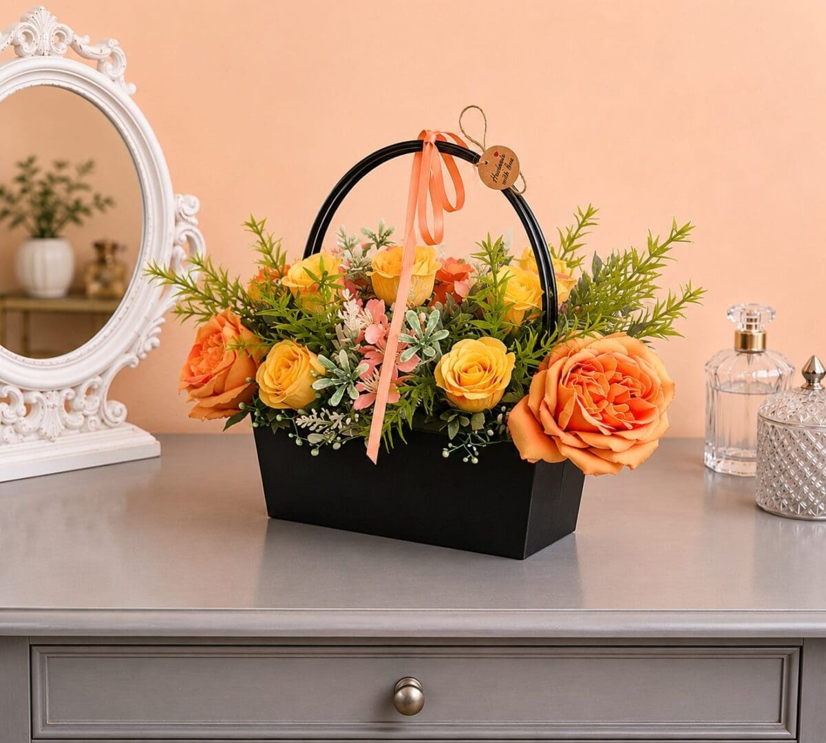 Gift Handbag with Luxury Flowers