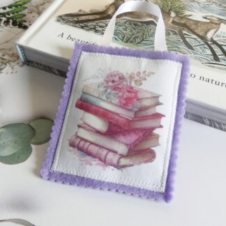 lavender book with books design gift for book lovers