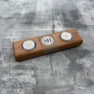 Handmade Oak Tea Light Holder for 3 Candles