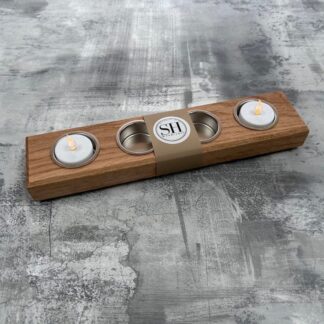 Handmade Oak Tea Light Holder for 4 Candles