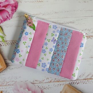 pink and blue cotton coin purse