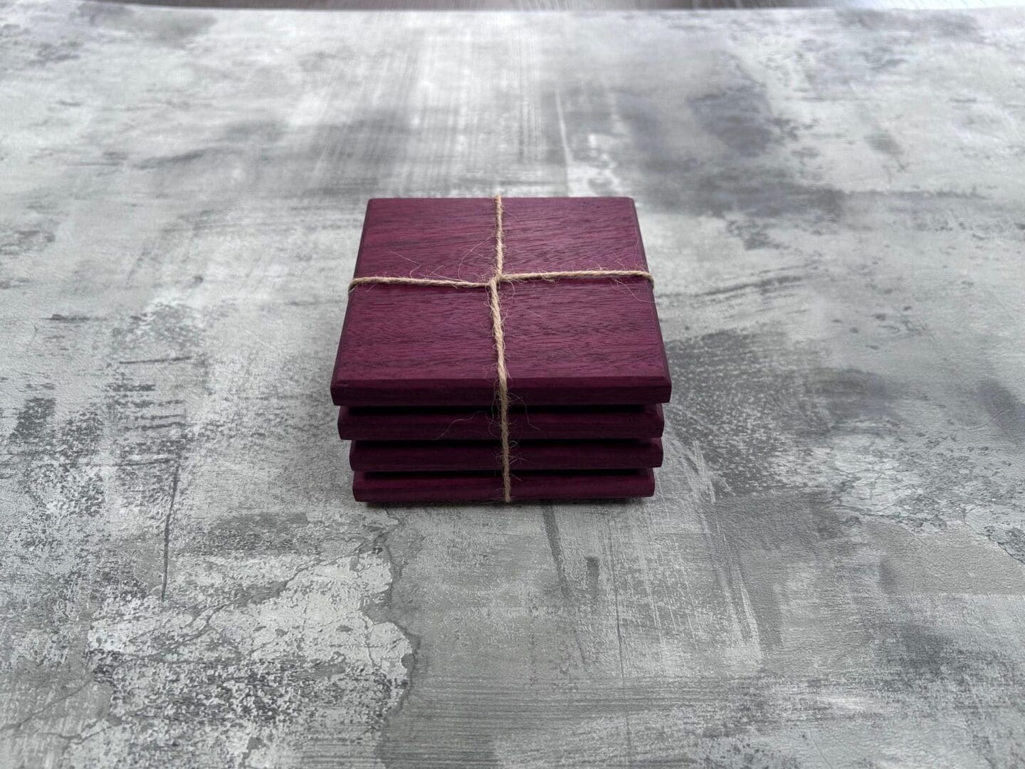 Handmade Purple Heart Coasters - Set of 4 - Image 2