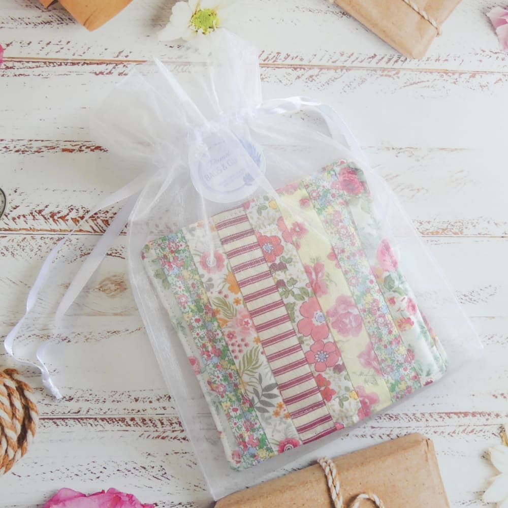 Handmade Patchwork Cotton Quilted Drinks Coasters Set of 2 - Image 7
