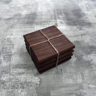 Handmade Walnut Coasters - Set of 4