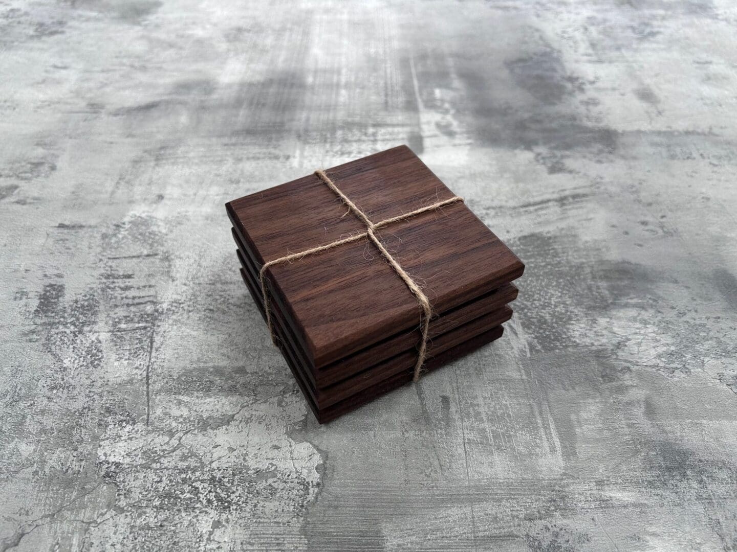 Handmade Walnut Coasters - Set of 4