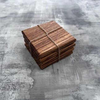 Handmade Zebrano Coasters - Set of 4
