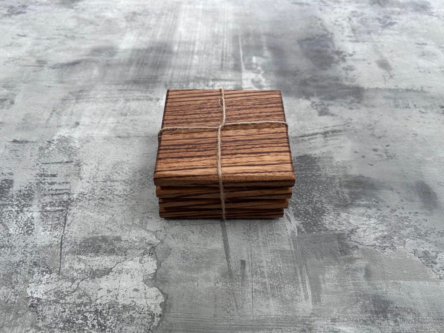 Handmade Zebrano Coasters - Set of 4 - Image 2