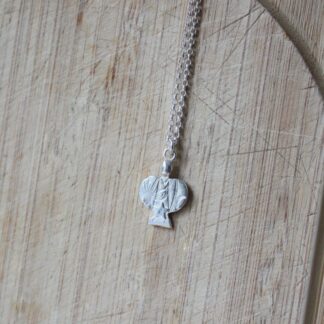 Handmade sterling silver Angel pendant necklace